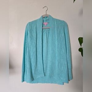 Lilly Pulitzer Size Small Womens Open Light Blue Cardigan Sweater